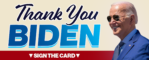 Thank you Biden | Sign the card