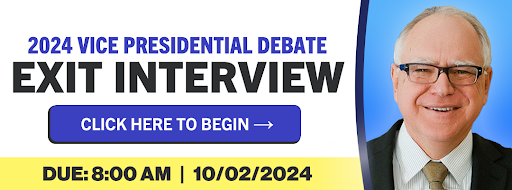 2024 Vice Presidential Debate Exit Interview