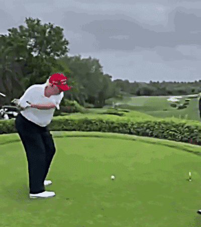 Trump golfing