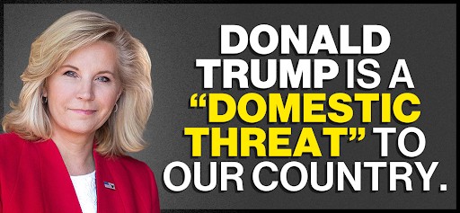 Liz Cheney: Donald Trump is a "domestic threat" to our country.