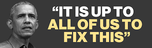 Barack Obama: "It is up to all of us to fix this"