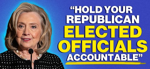 Hillary Clinton: "Hold your Republican elected officials accountable"